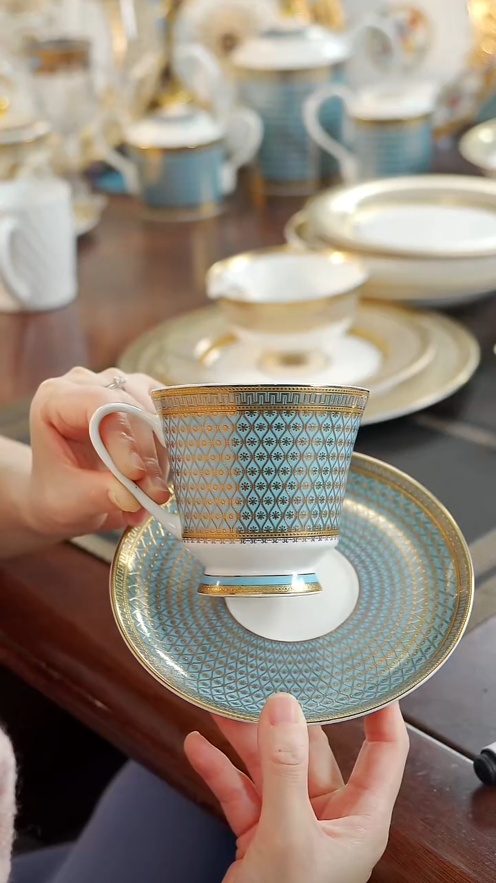 瓷片咖啡杯碟1套 