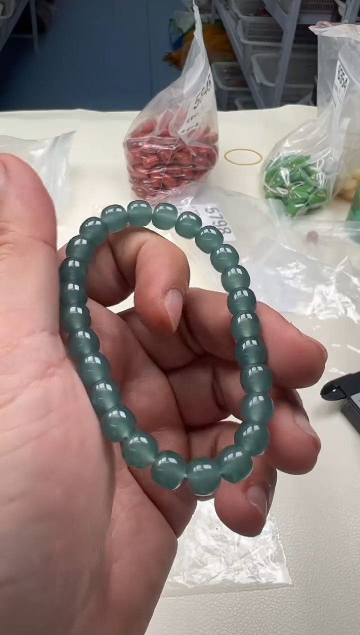 未镶嵌手串翡翠单圈手串6247