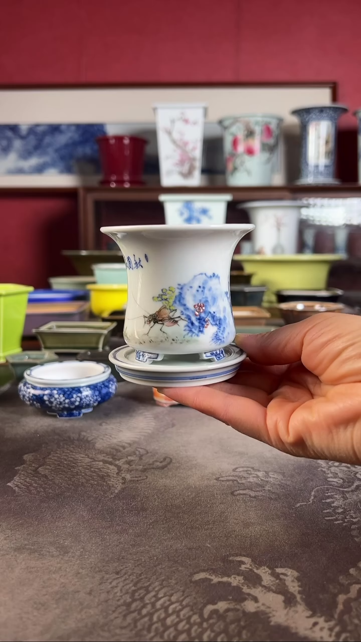 【闪购商品】釉下青花斗彩内长6.5内高6釉下青花斗彩内长6.5内高6