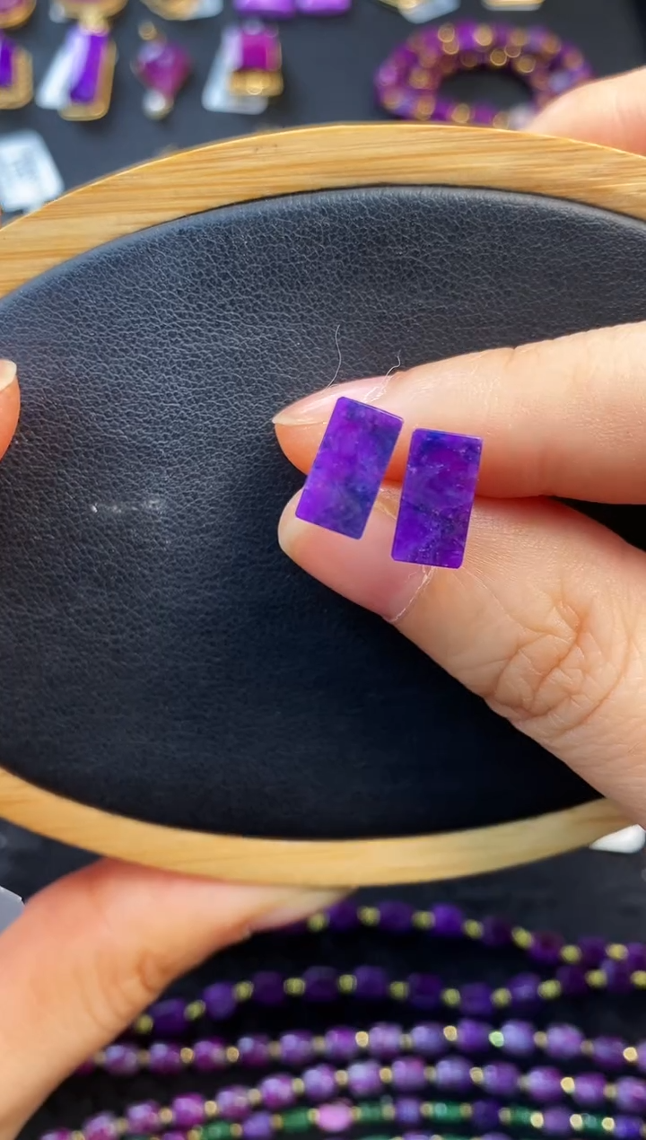 苏纪石（舒俱来）银S925镶嵌耳饰1