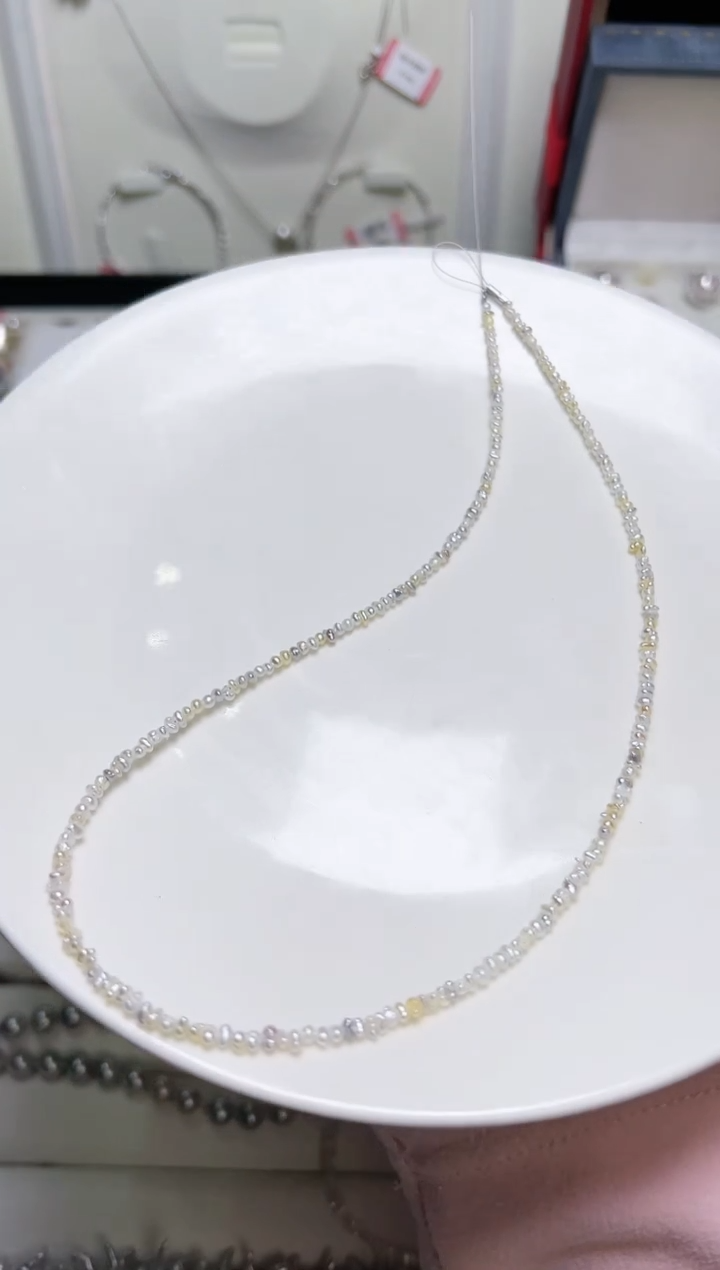 【闪购商品】海水珍珠项链银S925镶嵌67