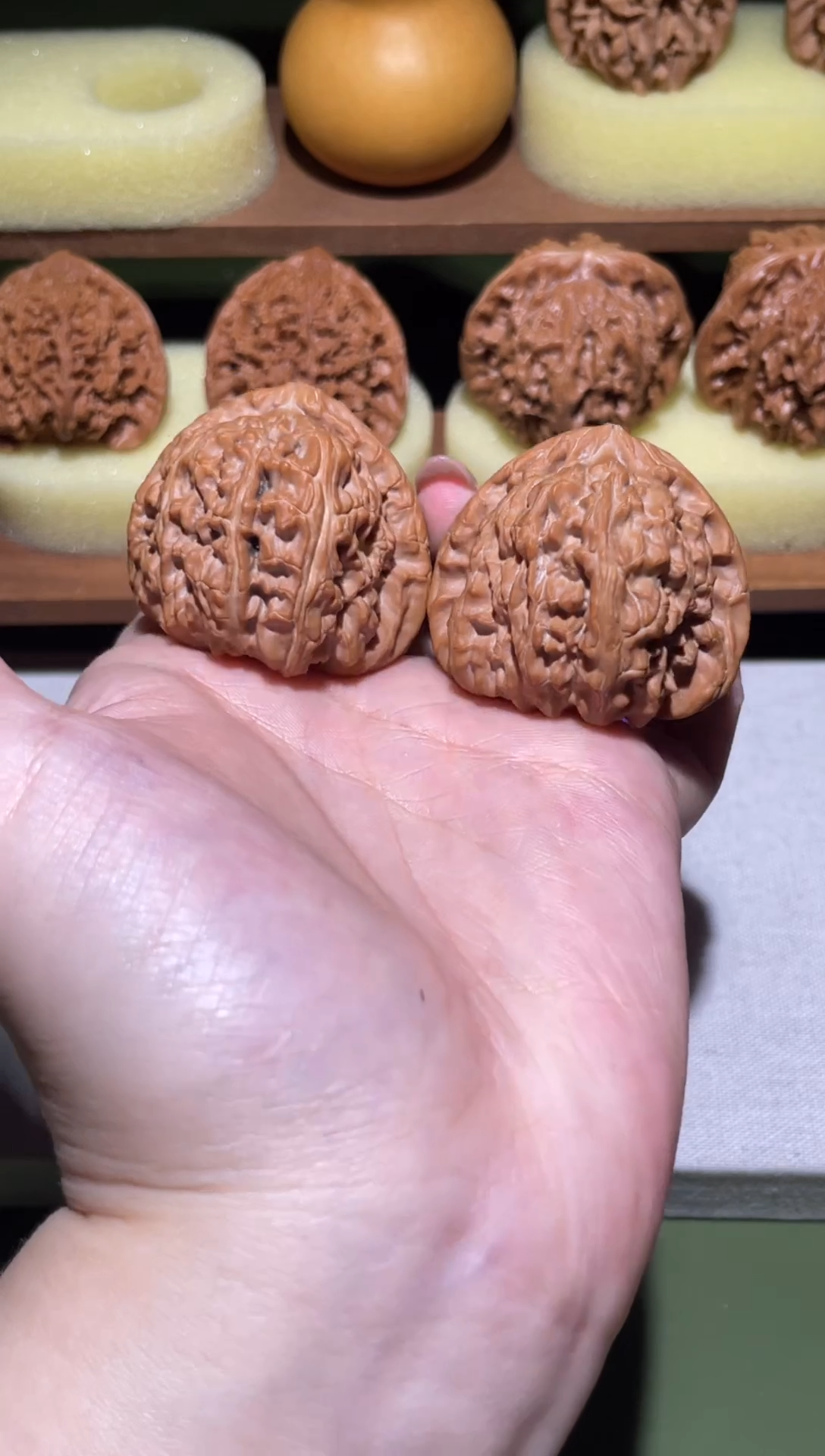 把件文玩核桃北*三角白，微修