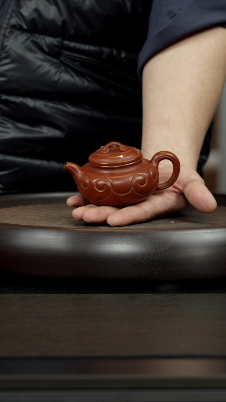 【闪购商品】紫砂茶杯朱泥 仿古如意