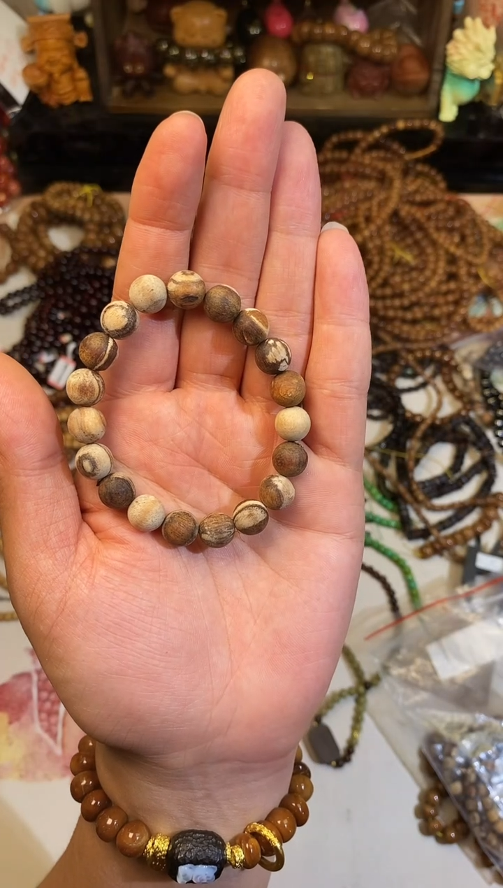 非洲檀香手串/手链卡10巴布亚贡木单圈