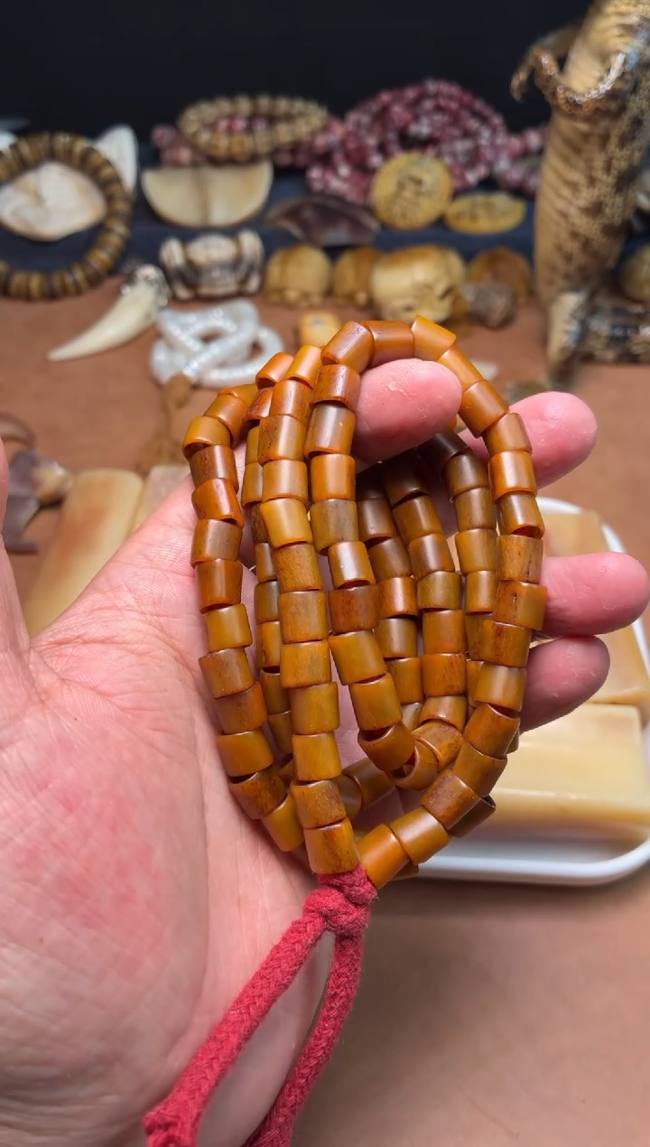 牛骨其他我****儿杂件040-仿老楞长串