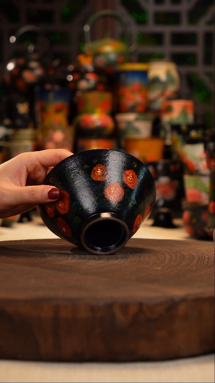  油画  釉下彩 碗
