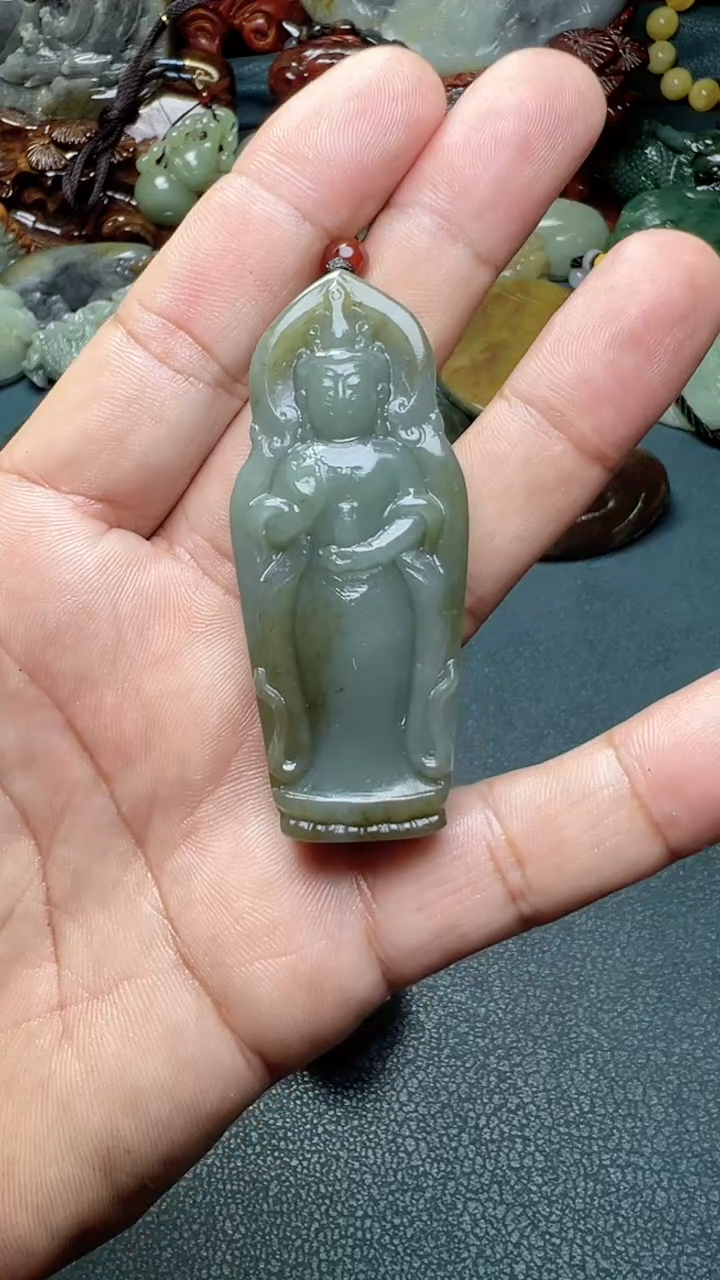 和田玉未镶嵌挂件-