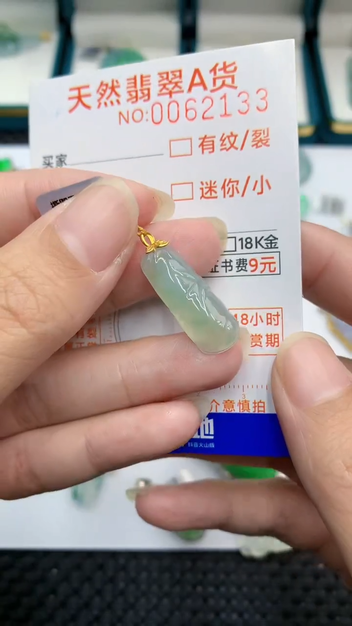 【闪购商品】翡翠颈饰18K金镶嵌            8