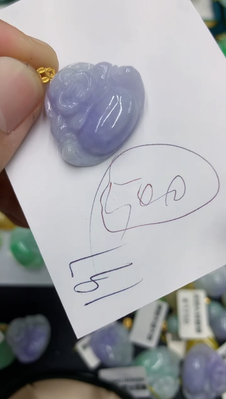 【闪购商品】翡翠颈饰18K金镶嵌号链接111111