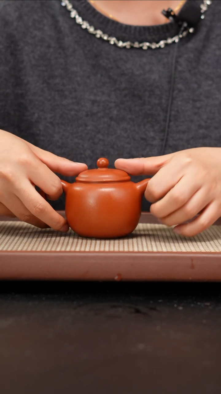 【闪购商品】紫砂茶壶黄龙山朱泥匏樽150