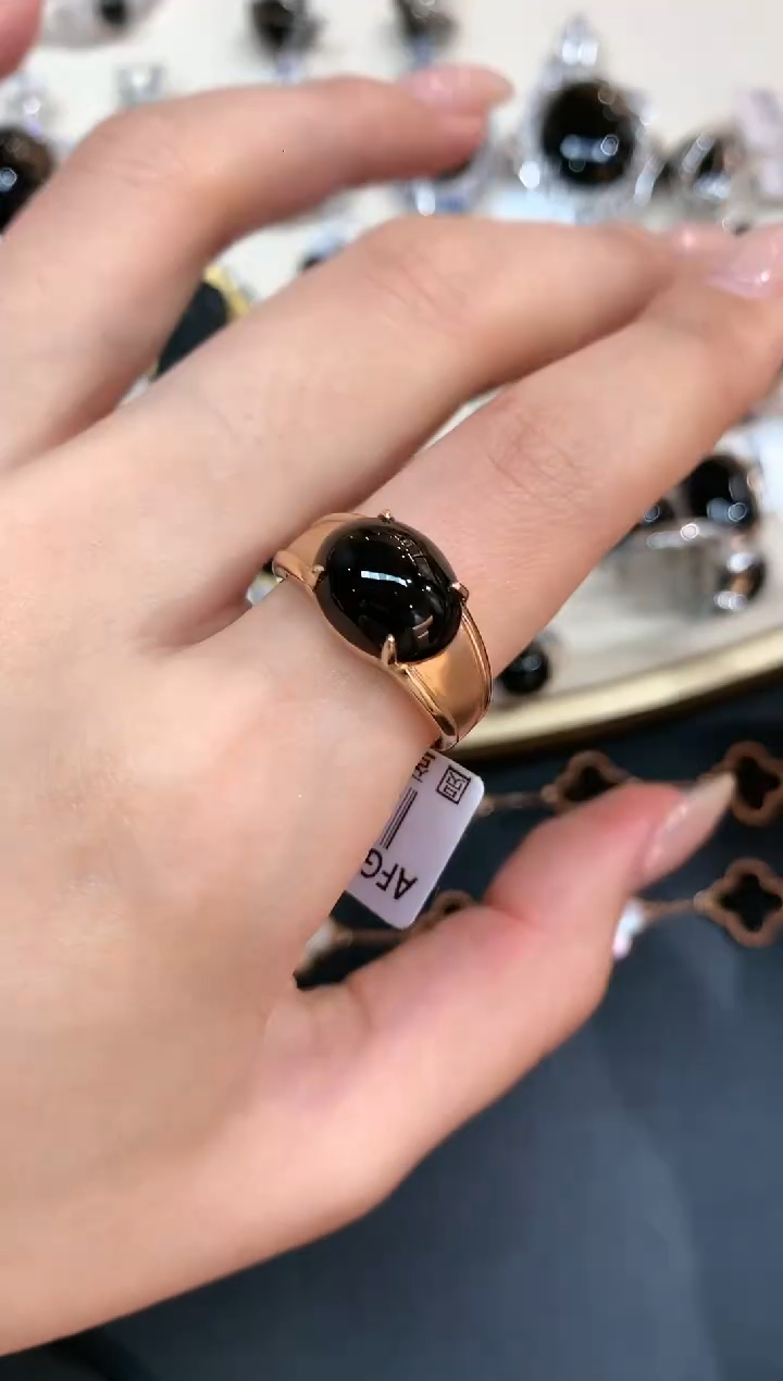 【闪购商品】翡翠戒指18K金镶嵌A673|9800