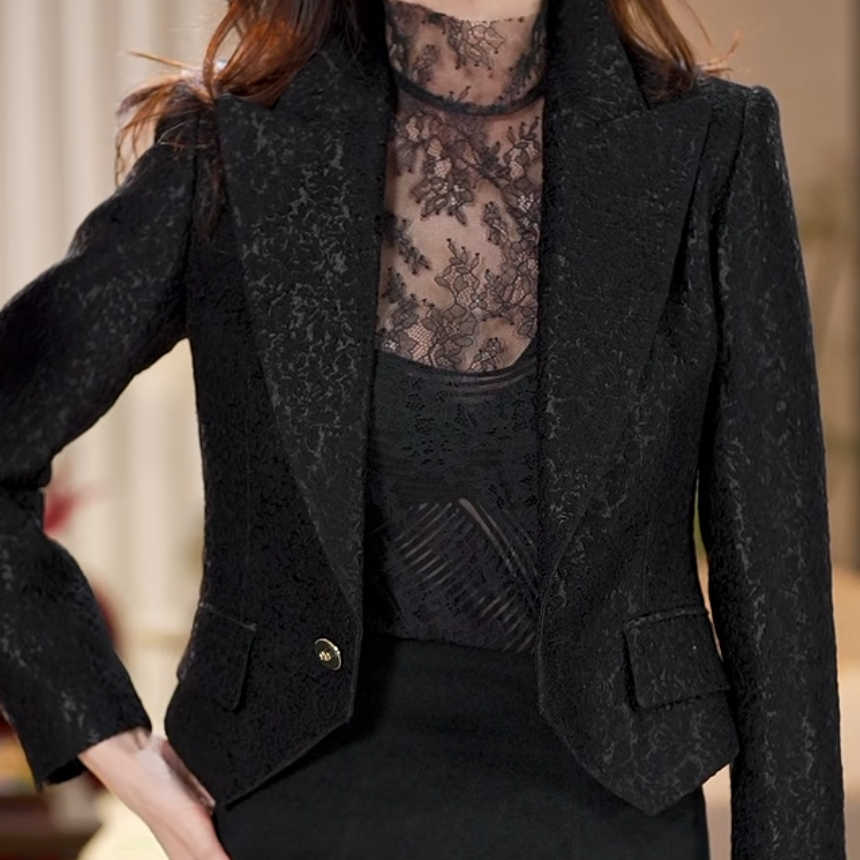 EDFNOT/杨红霞汝意FS无袖/长袖蕾丝连裤打底衫