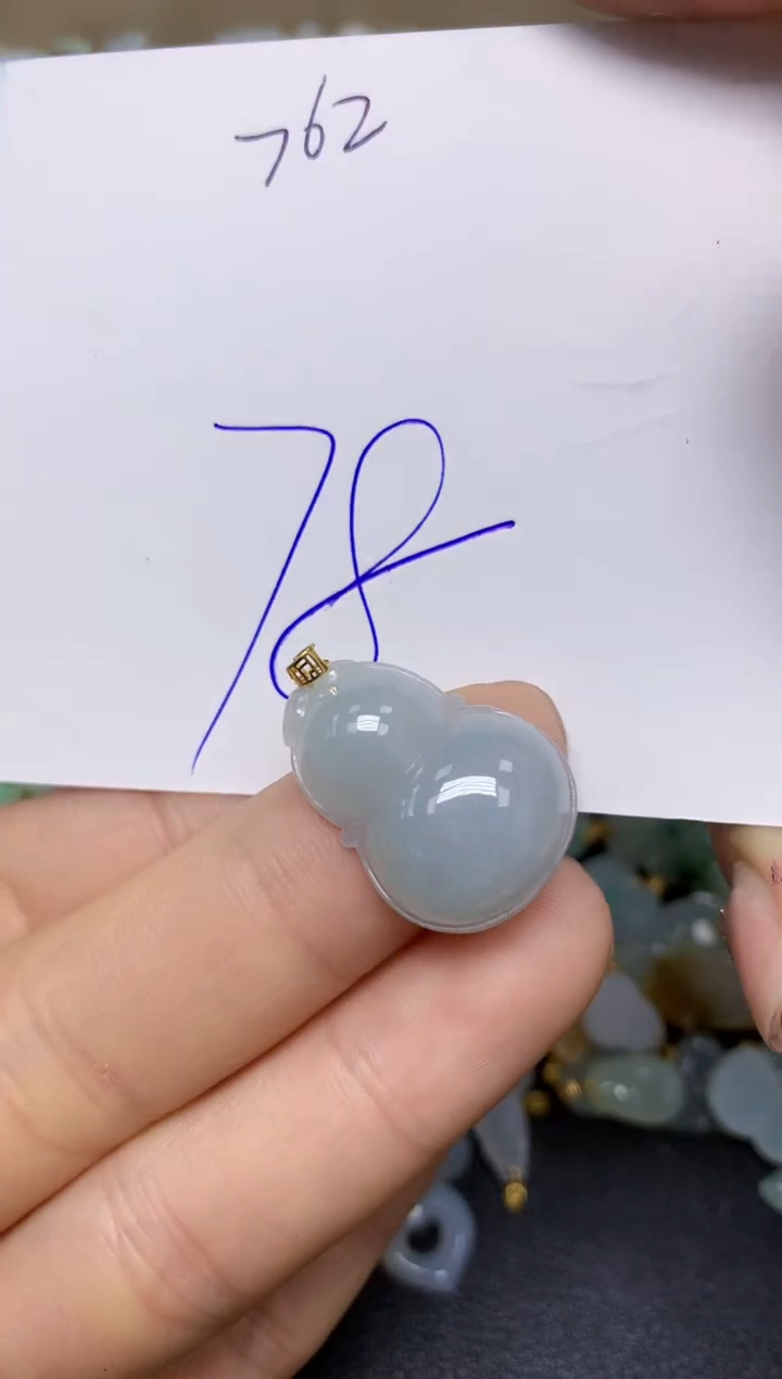 【闪购商品】翡翠挂件18K金镶嵌 天然翡翠A货