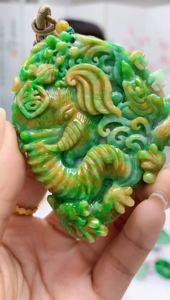 【闪购商品】定制翡翠未镶嵌4852lr-毛货挂件送珠链202