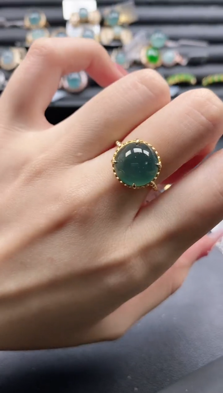【闪购商品】翡翠戒指银S925镶嵌1111