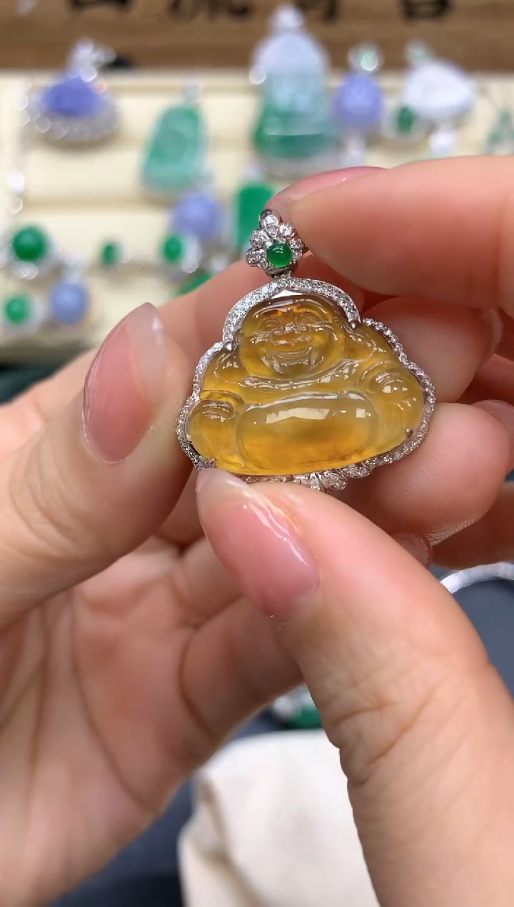 【闪购商品】翡翠颈饰18K金镶嵌387-中国好珍宝