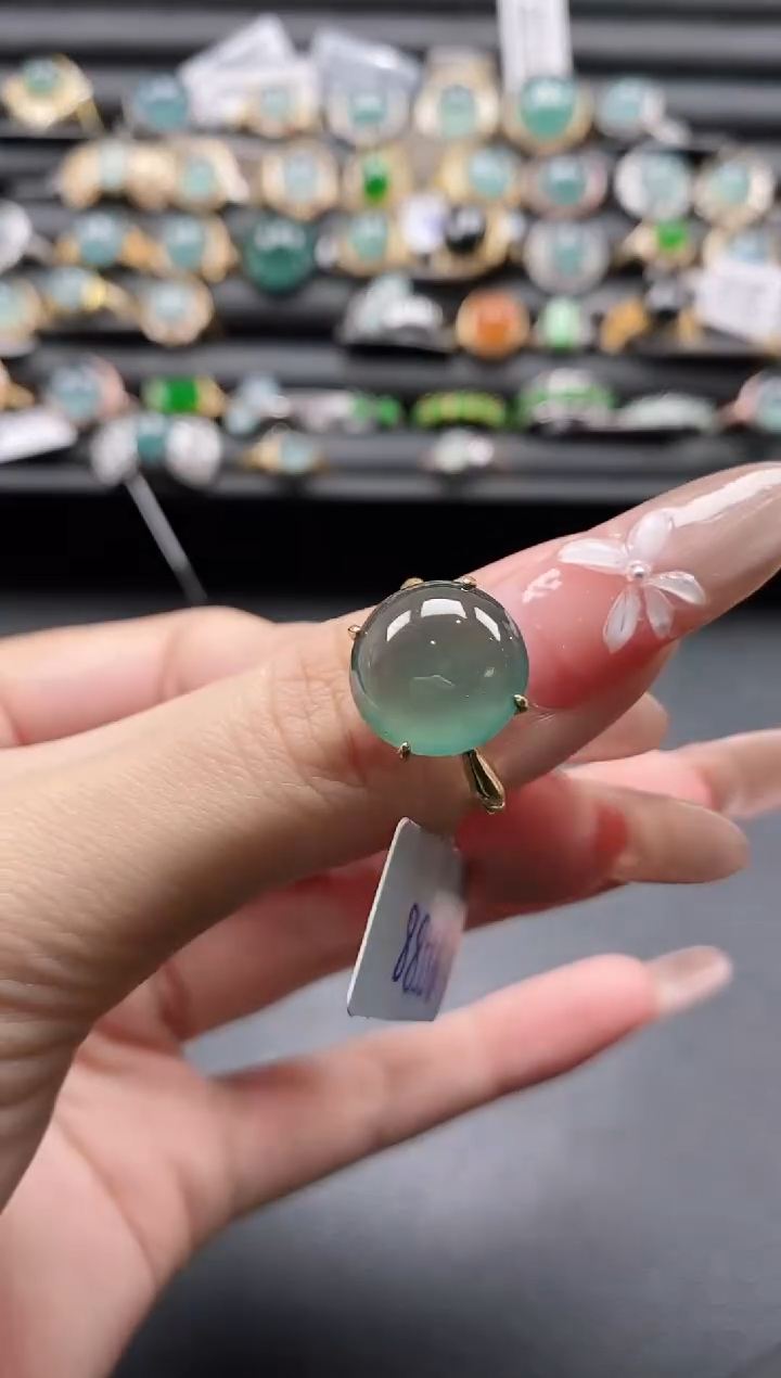 【闪购商品】翡翠戒指银S925镶嵌11111