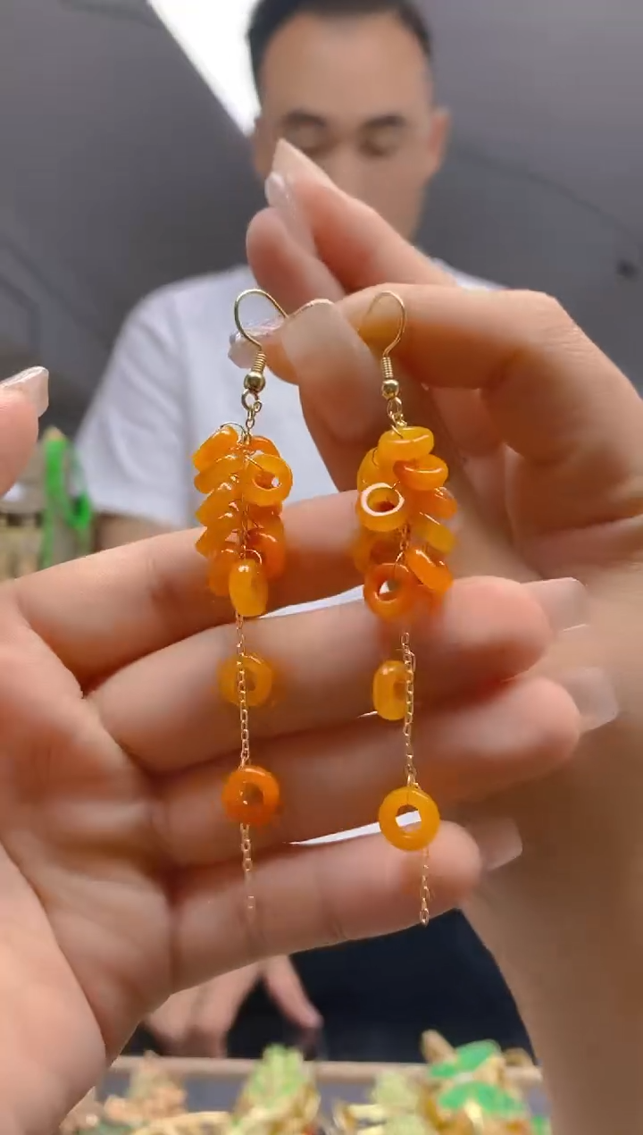 【闪购商品】翡翠耳饰合金263翡翠耳钩