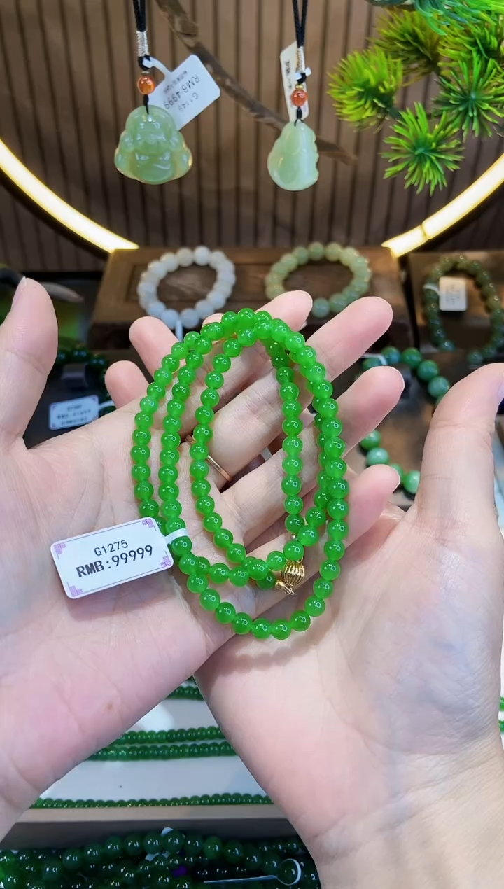 未镶嵌手链和田玉G1275颜色微差