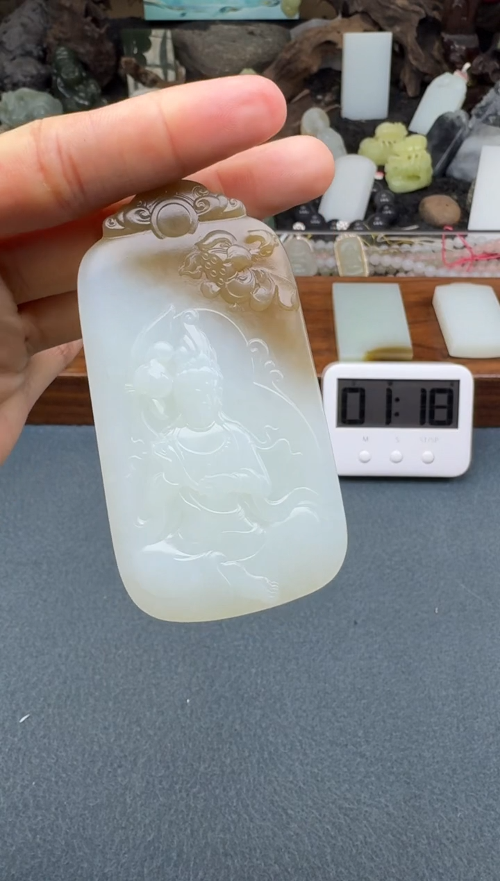 【闪购商品】和田玉颈饰未镶嵌开心
