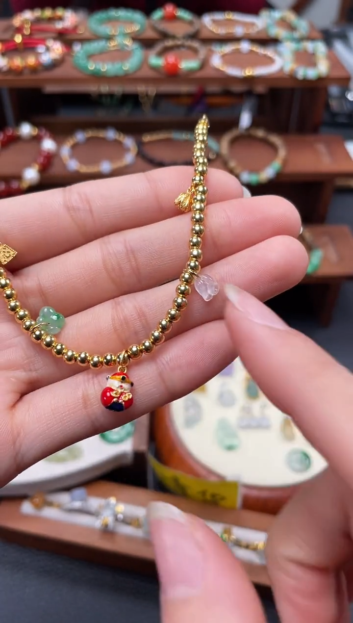 【闪购商品】翡翠吊坠(赠链)银S925镀金镶嵌一个  JK713