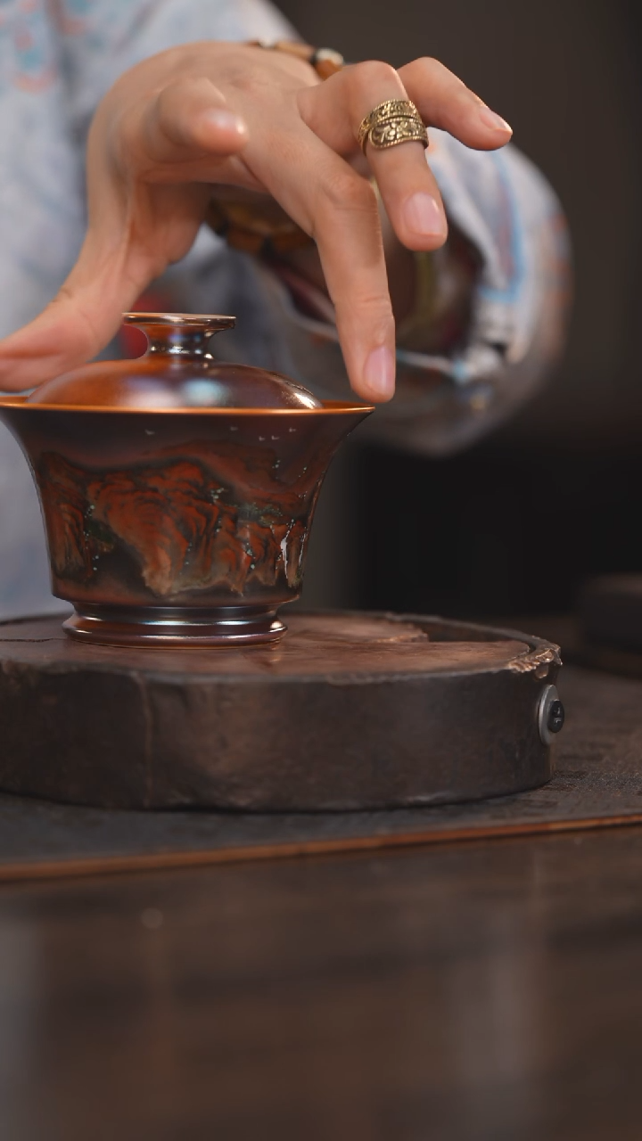 【闪购商品】杯72柴烧柴房陶瓷｜精品手绘盖碗