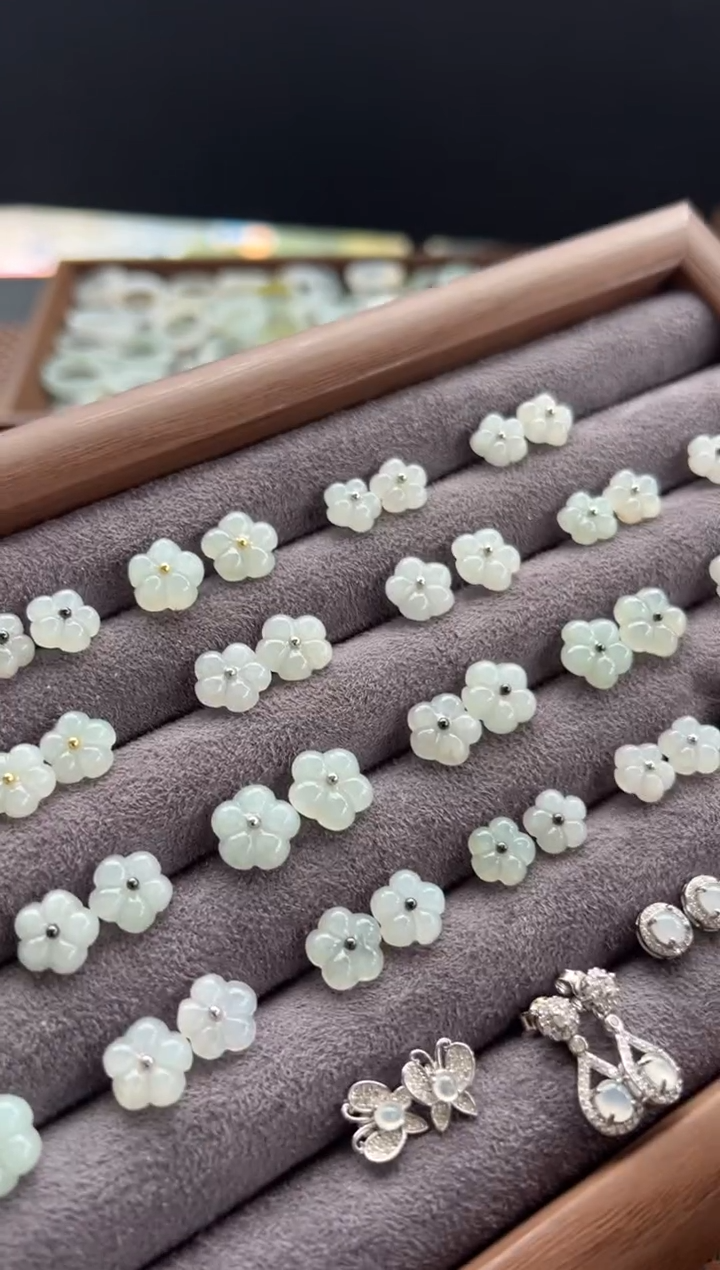 【闪购商品】翡翠耳饰银S925镶嵌607买断多样性发一找客服备注颜色