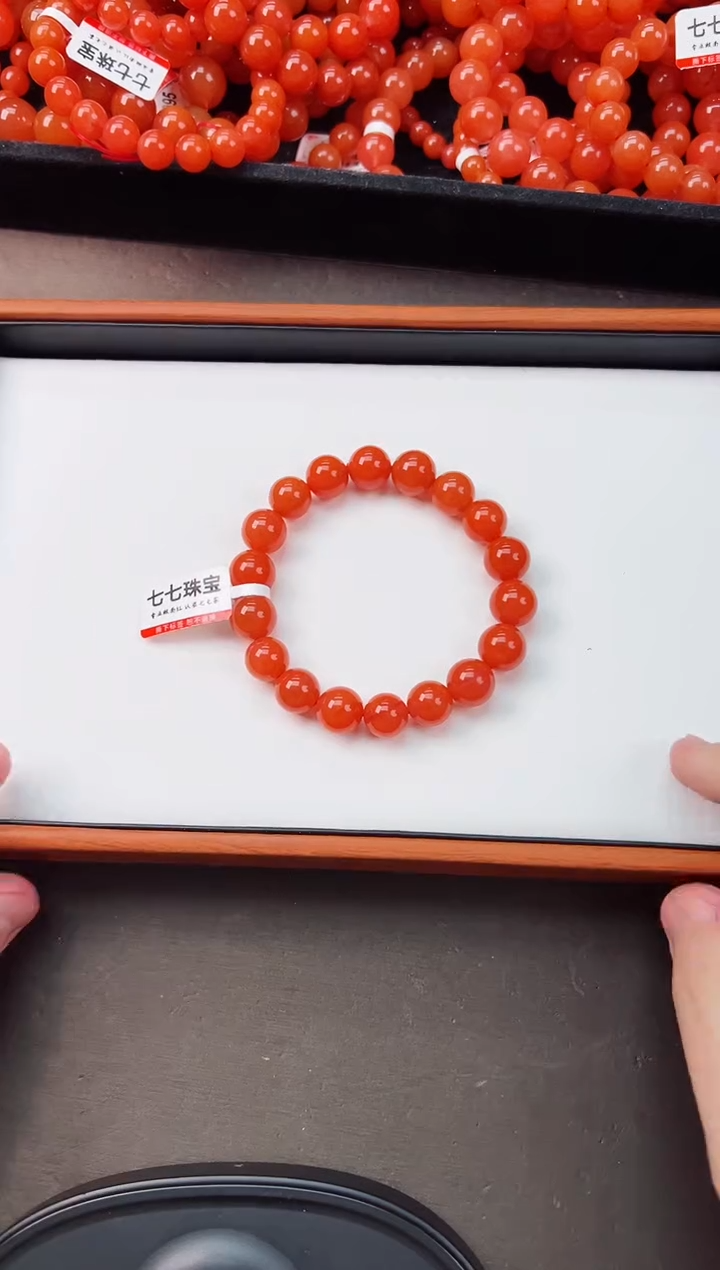 【闪购商品】南红玛瑙手串未镶嵌滴水洞亮光高品11+一条