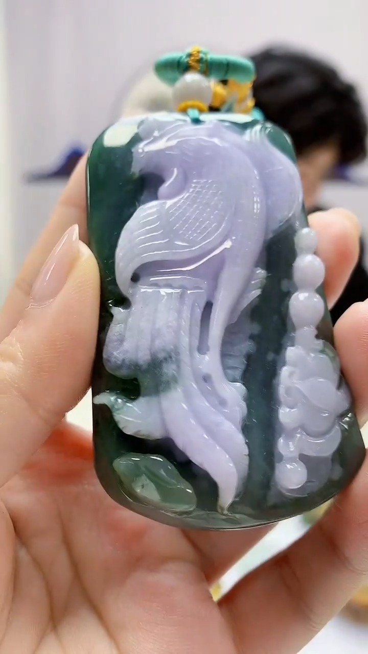 定制翡翠未镶嵌5145ms-毛货92花鸟