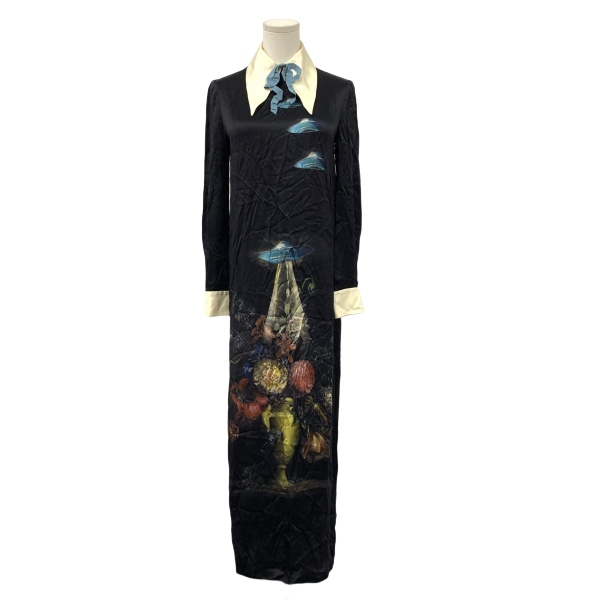 妃鱼/古驰/桑蚕丝/连衣裙/95新/z五二六