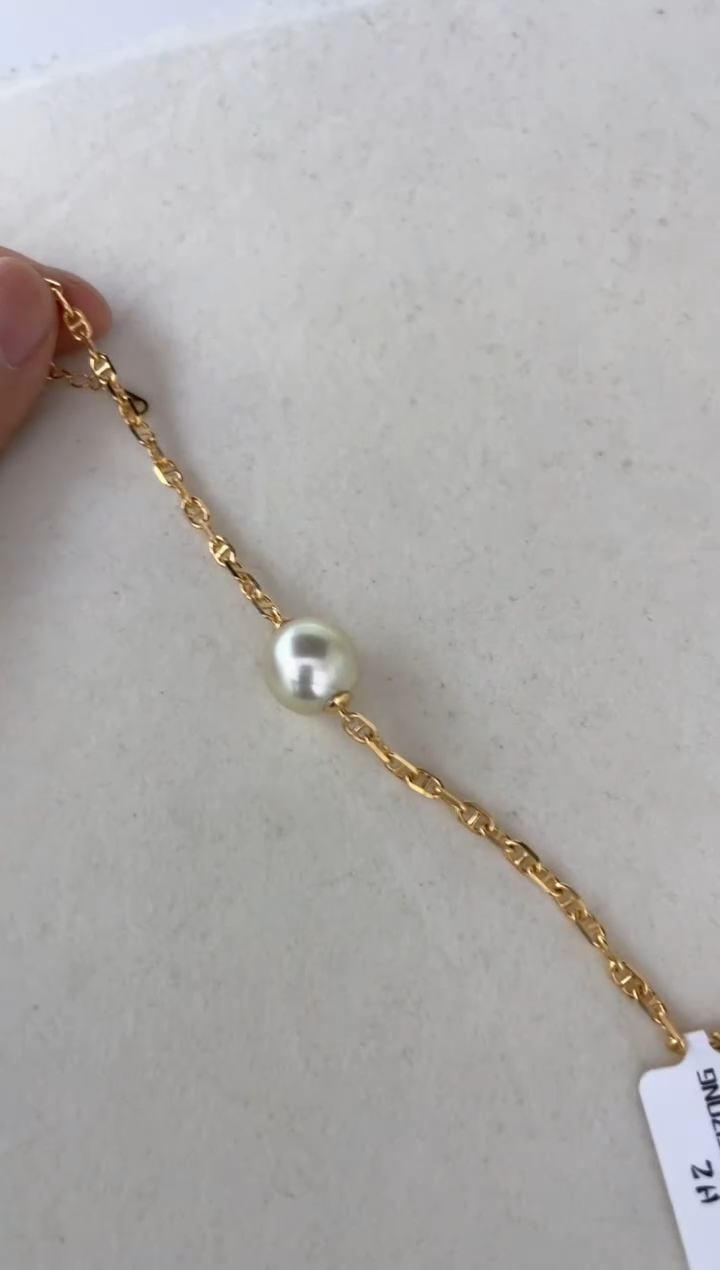 海水珍珠银S925镶嵌手绳手链12