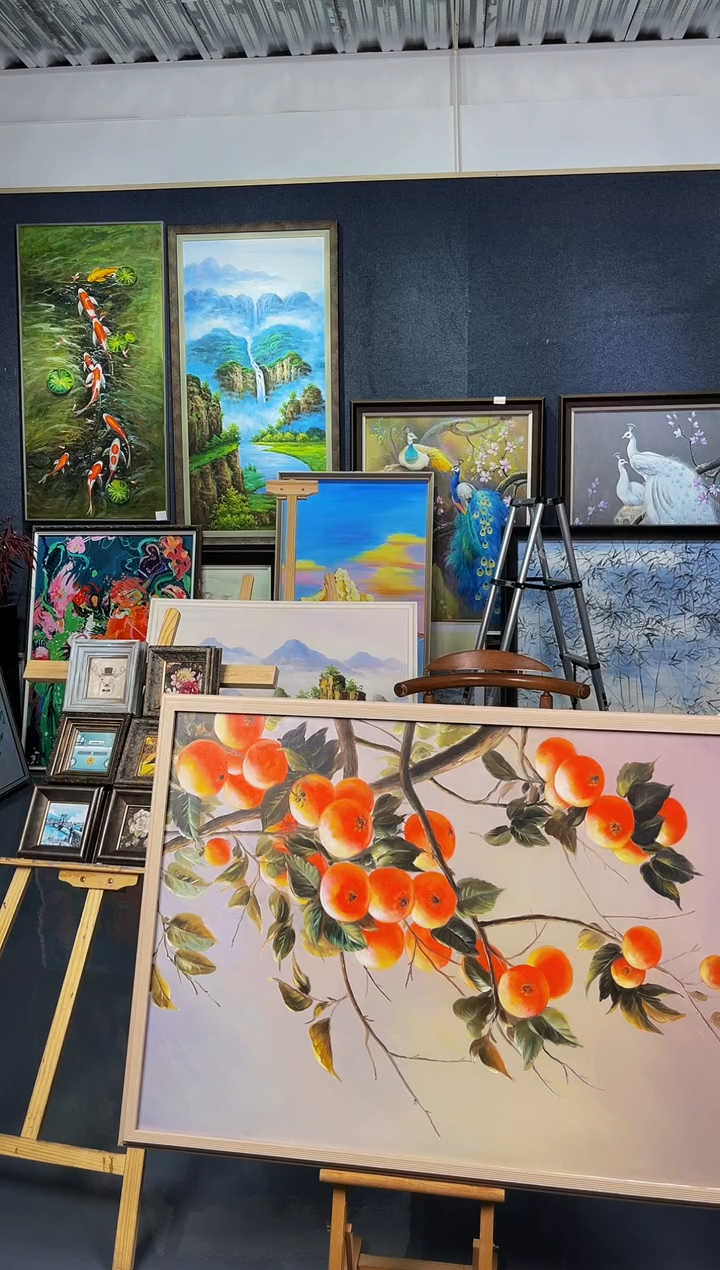 【闪购商品】油画7号 70*100 柿柿如意-手绘油画