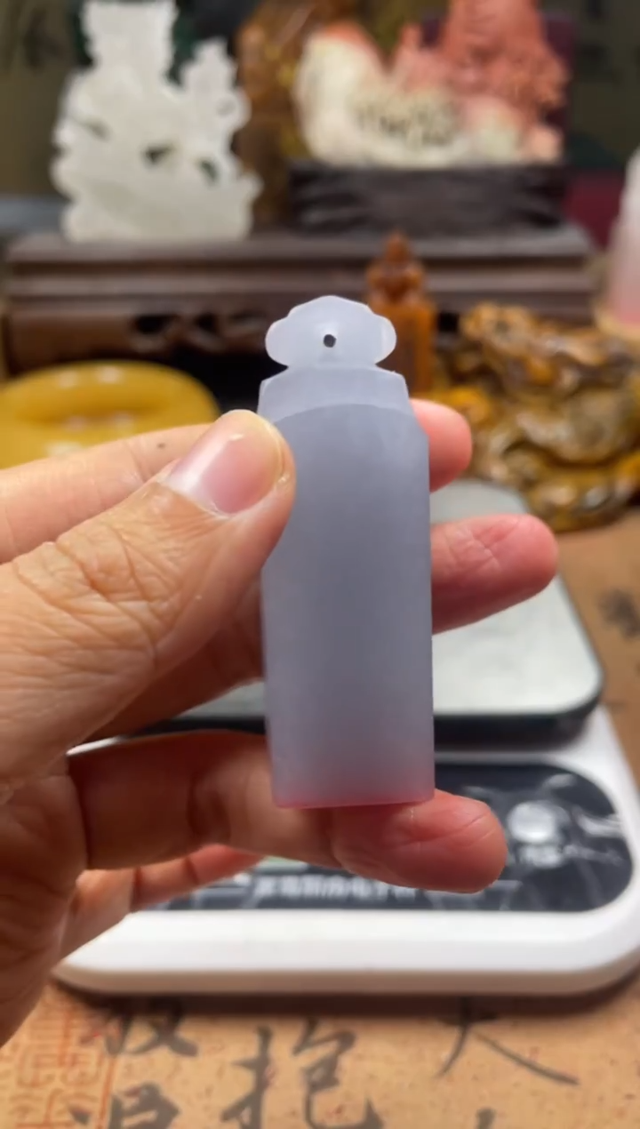 寿山石印石西峡蓝 天官赐福