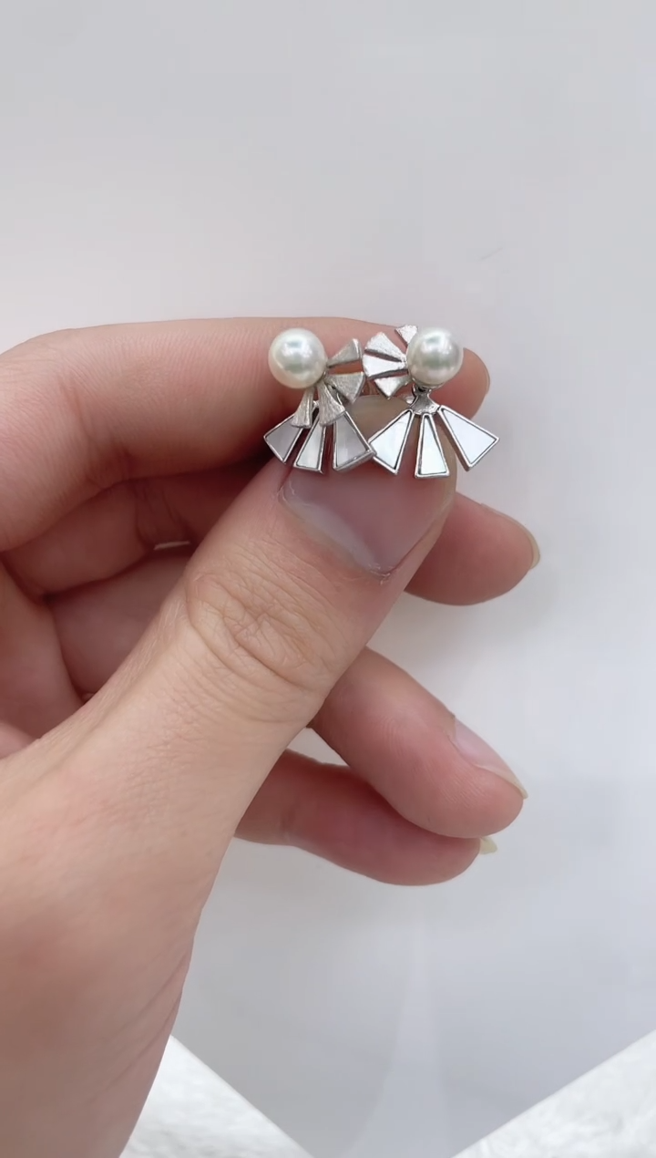 【闪购商品】海水珍珠耳饰银S925镶嵌海水珍珠耳饰