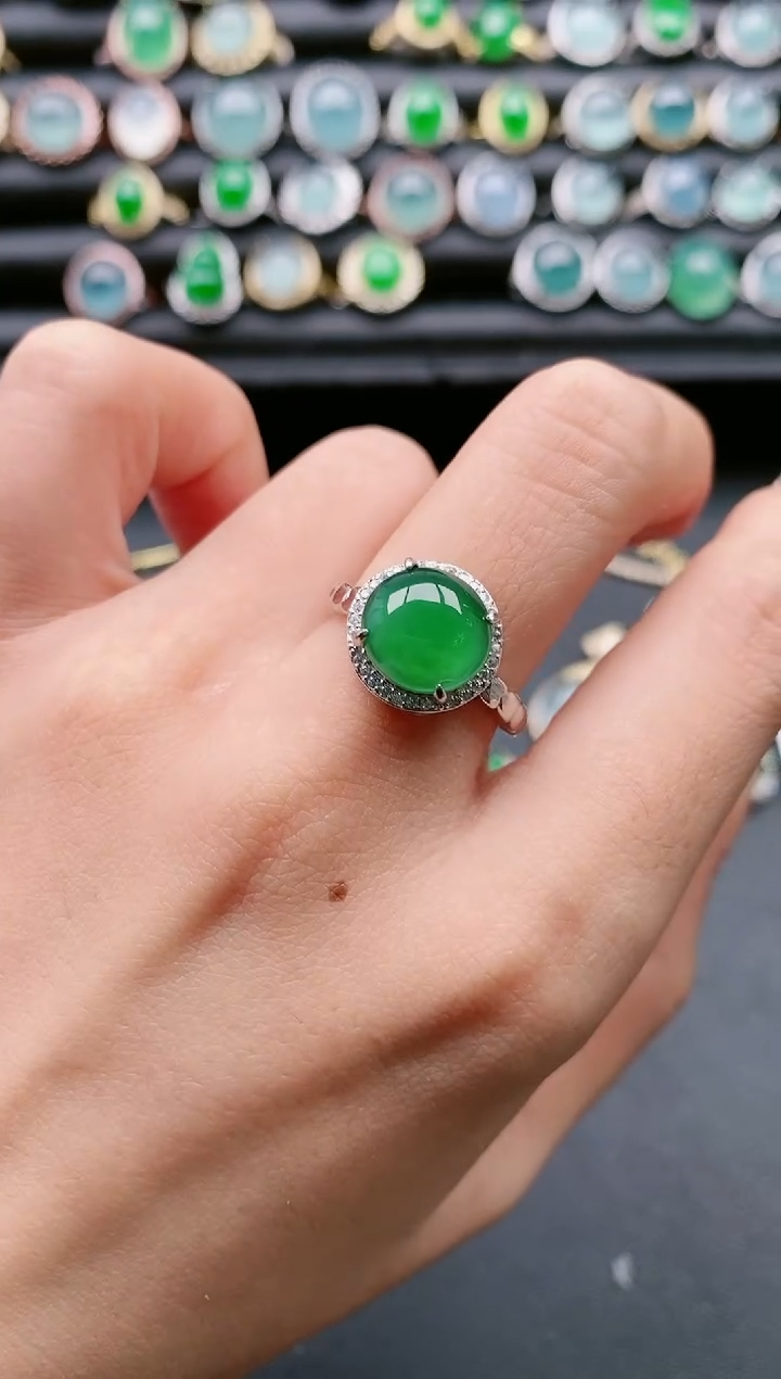 【闪购商品】翡翠戒指银S925镶嵌111111