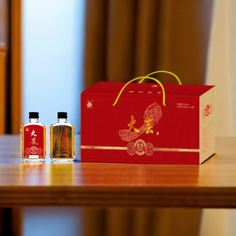 罗壹新疆大芸酒荒漠苁蓉清香型送礼盒白酒源头酒厂50度100ml*10瓶
