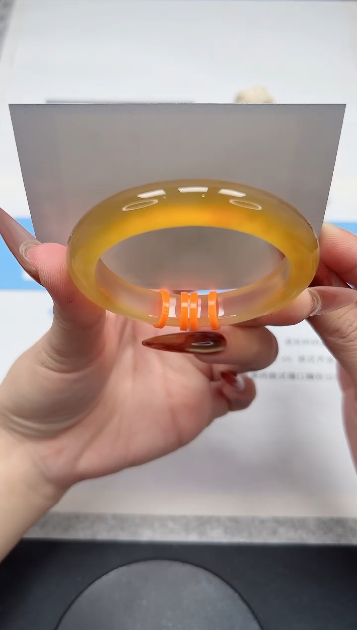 【闪购商品】玛瑙/玉髓手镯未镶嵌94/香槟55.5