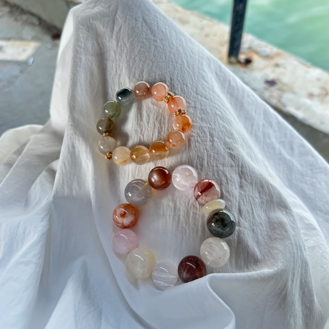 海蓝宝 天河石白水晶兔毛紫水超七紫海胆