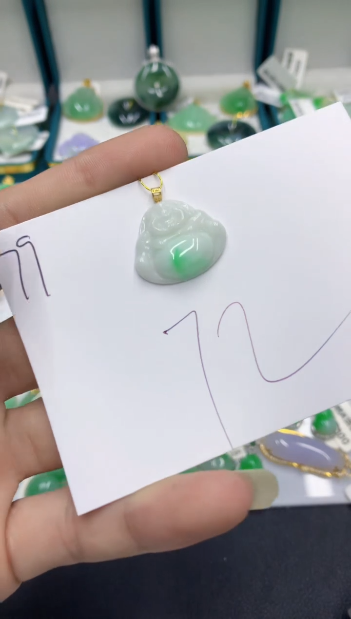 【闪购商品】翡翠颈饰18K金镶嵌翡翠