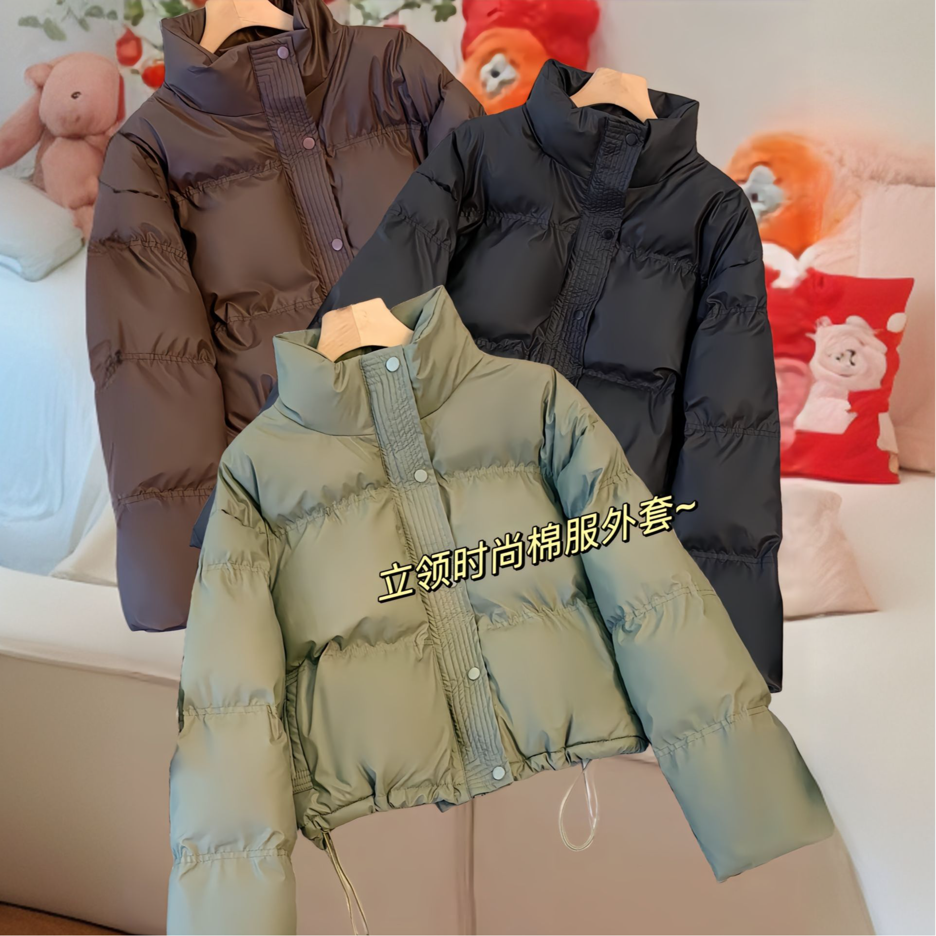 免洗pu皮棉服女2025时尚短款冬季加厚面包服小个子肯豆风欧美外套