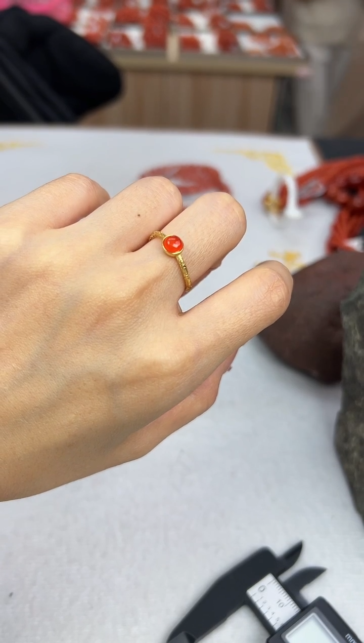 未镶嵌戒指南红玛瑙12.19-（多样式）251125068