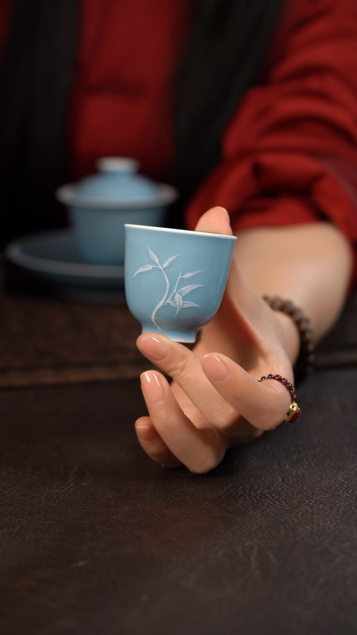 【闪购商品】杯初蓝舍天青竹叶闻香杯454号