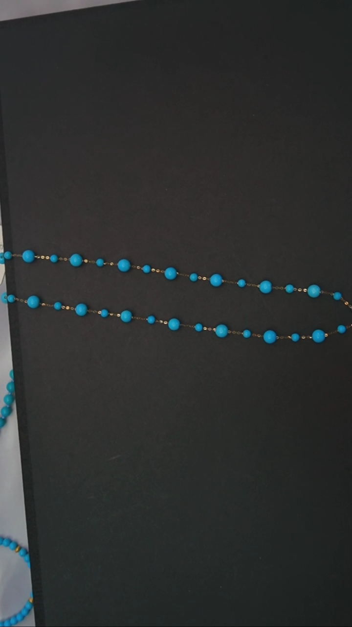 【闪购商品】绿松石项链18K金镶嵌发货一件