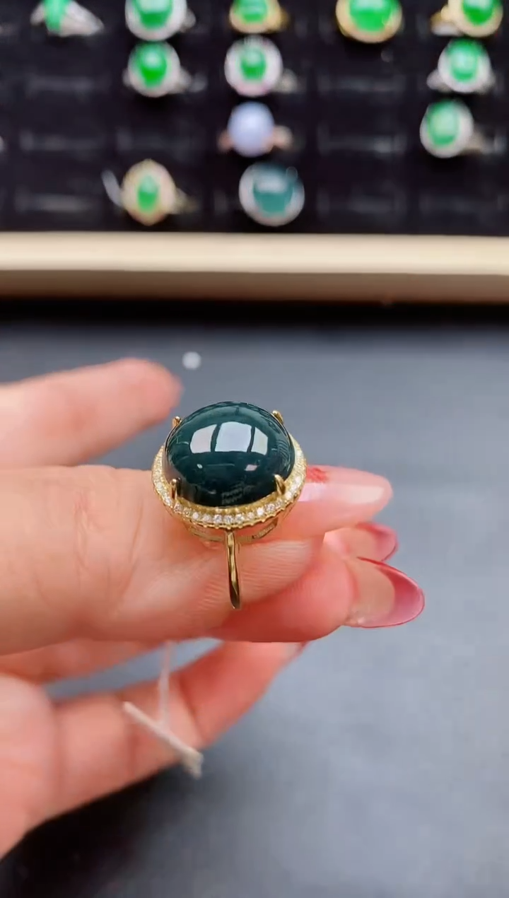 【闪购商品】翡翠戒指银S925镶嵌321321