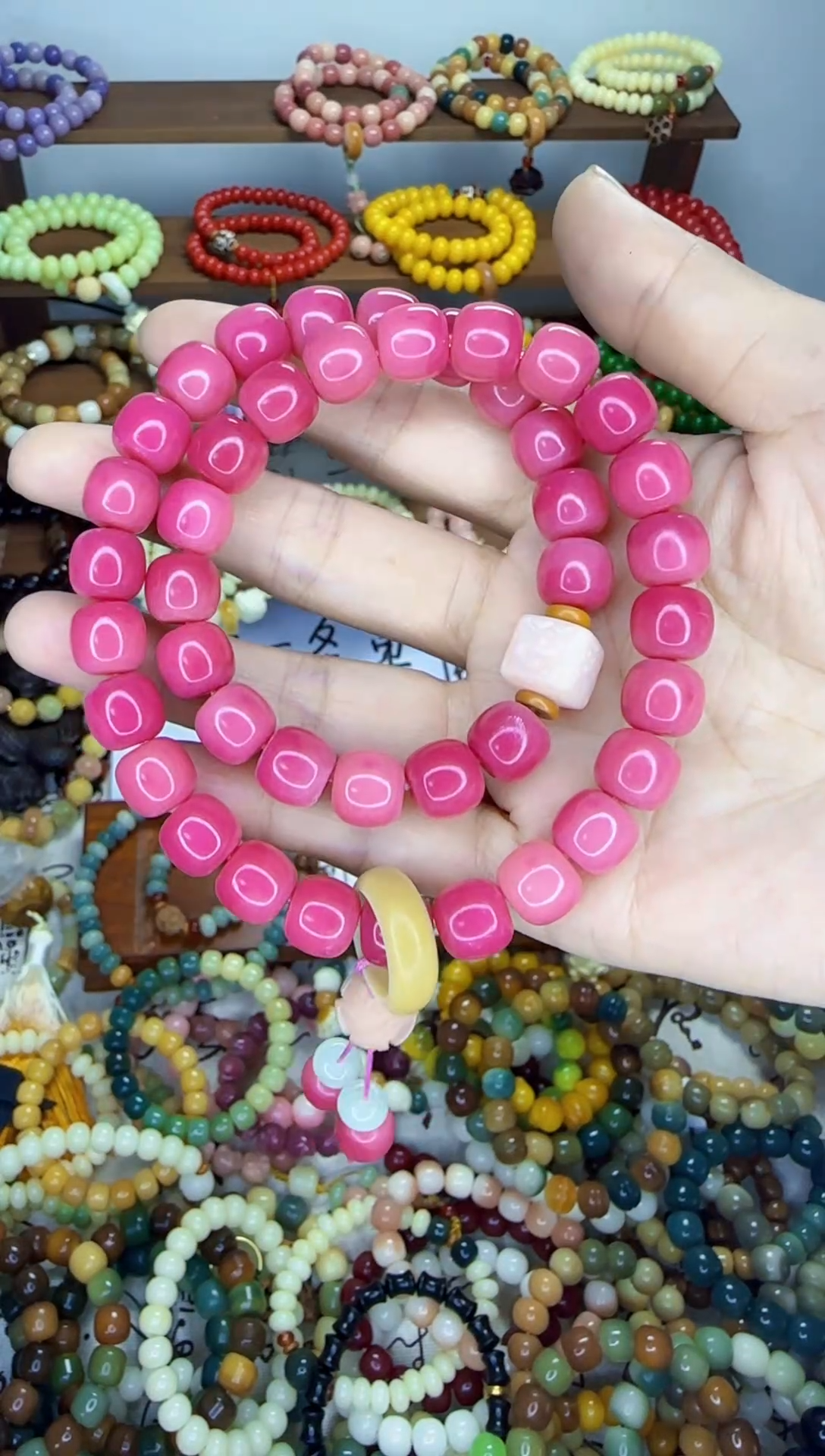 【闪购商品】菩提根/象牙果手串车厘子红的双圈