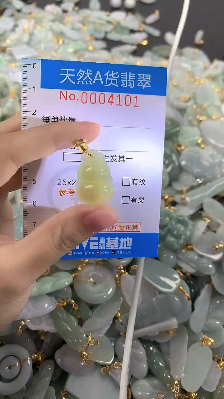 颈饰未镶嵌翡翠净货挂件-4101