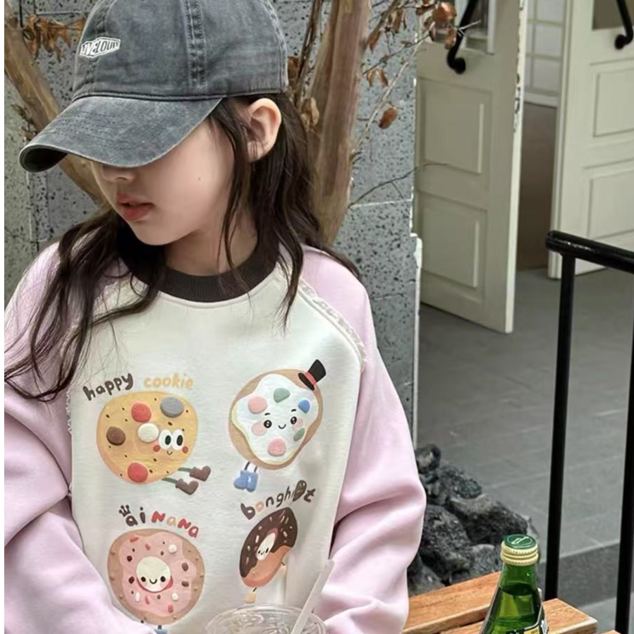 女童2025新款秋冬装卫衣中大童时尚休闲装百搭上衣