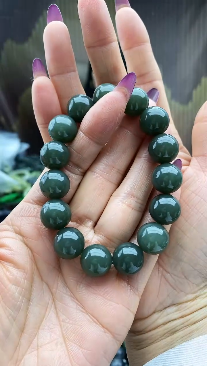 未镶嵌手串和田玉且末蓝14