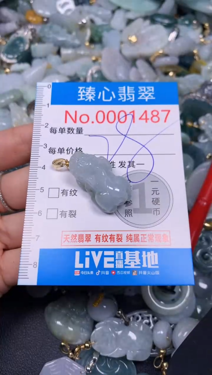 【闪购商品】翡翠颈饰未镶嵌含绳0001487