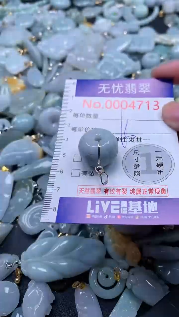 翡翠未镶嵌吊坠(不含链)4713